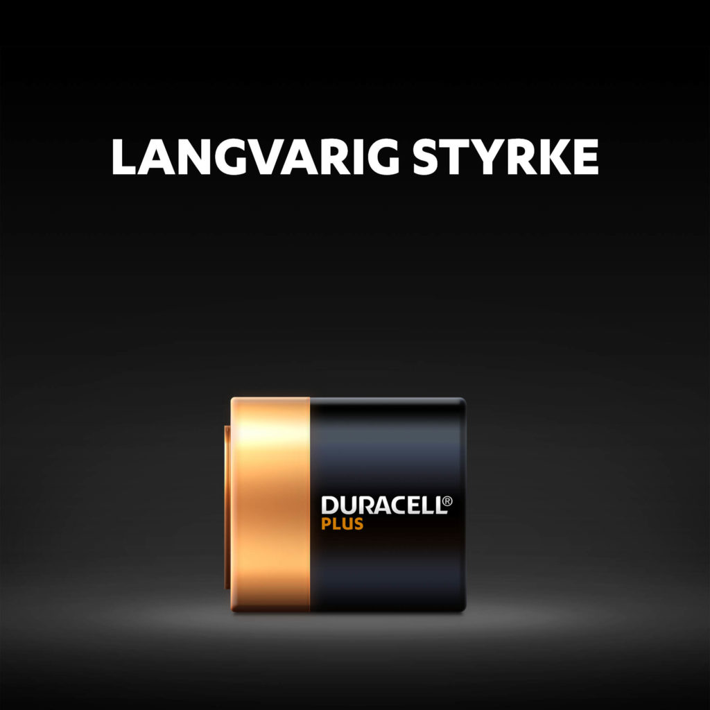 Duracell Alkaline Plus 4.5V batterier har langvarig styrke