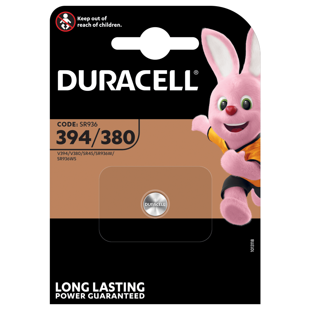 Duracell specialiseret sølvoxid 394 møntbatteri