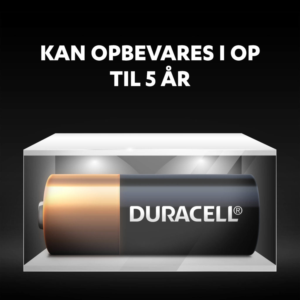 Ikoner til forskellige typer enheder og gadgets, hvor Duracell-batterier kan bruges.