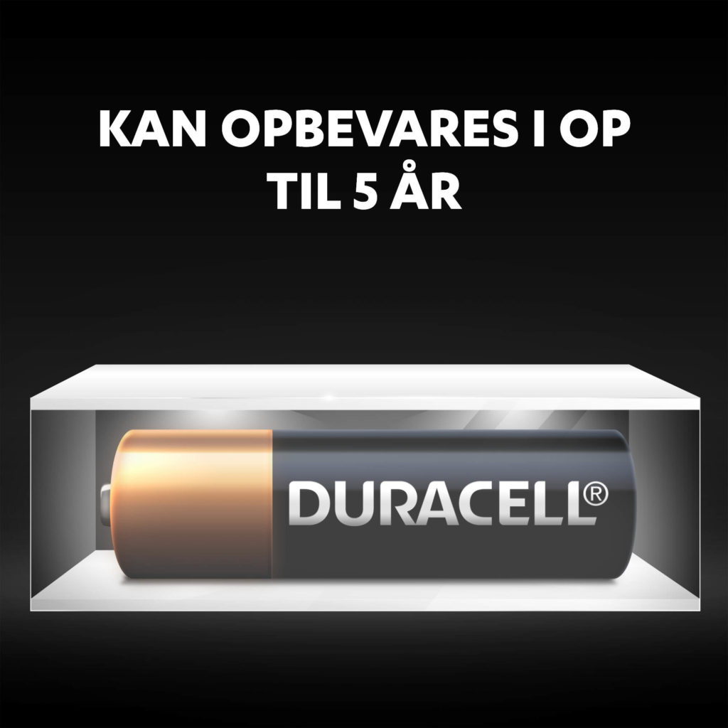 Ikoner til forskellige typer enheder og gadgets, hvor Duracell-batterier kan bruges.